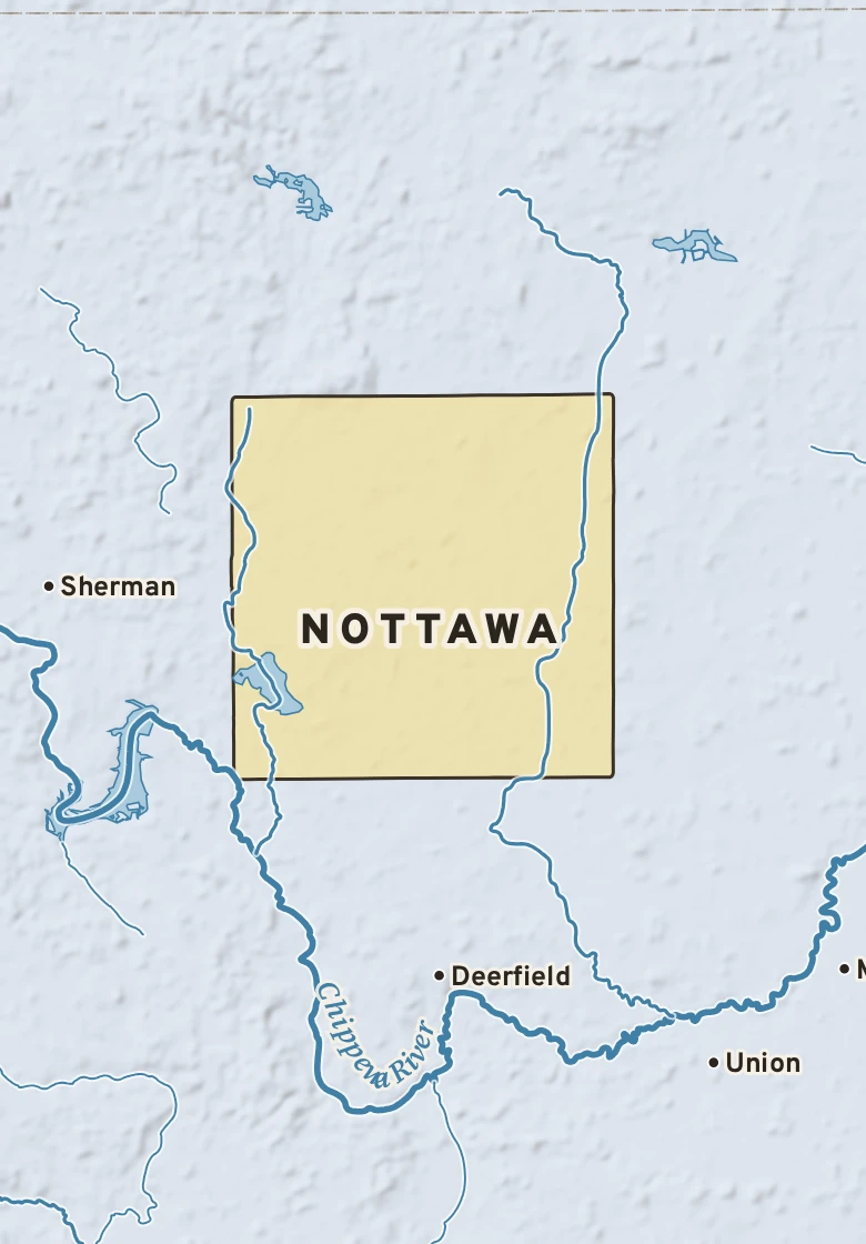 Atlas plate of Nottawa, Michigan.