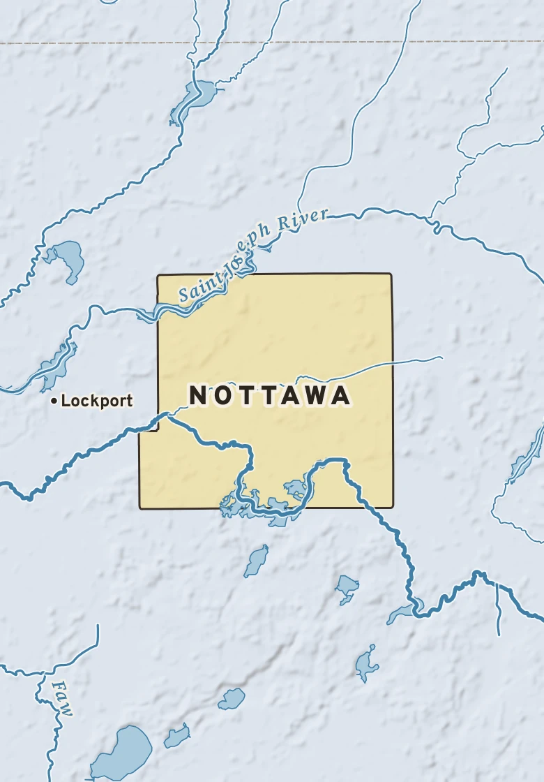 Atlas plate of Nottawa, Michigan.