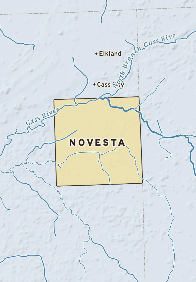 Atlas plate of Novesta, Michigan.