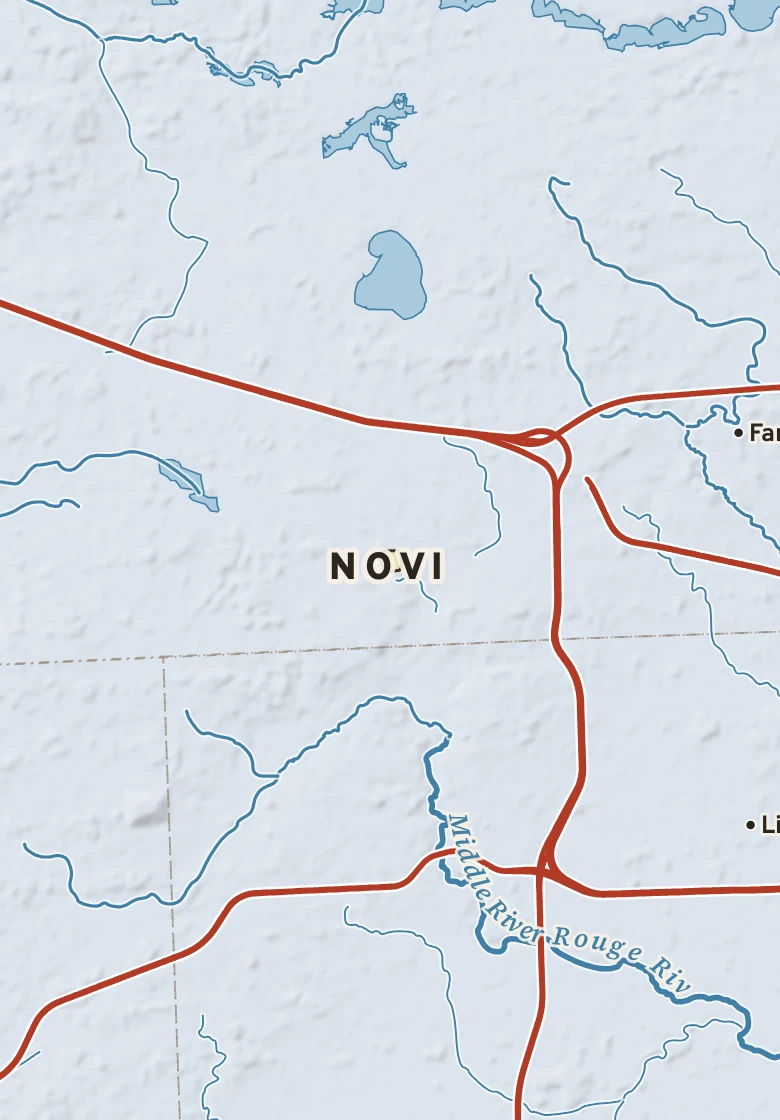 Atlas plate of Novi, Michigan.