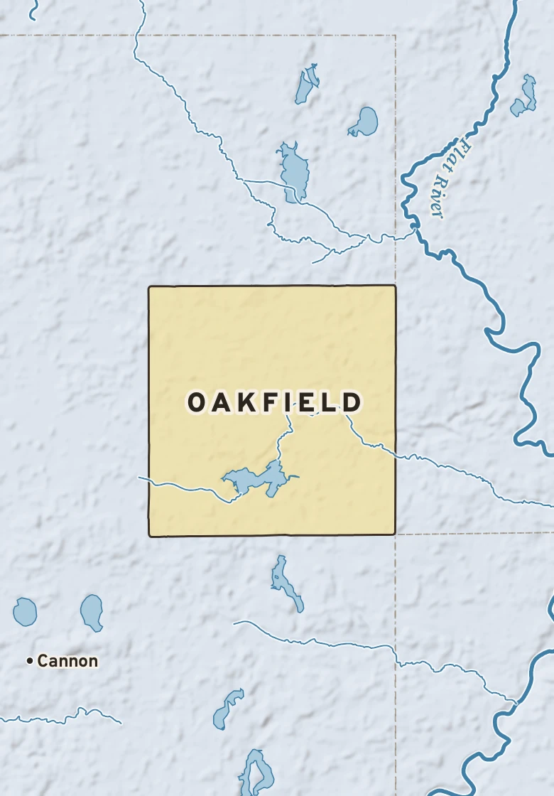 Atlas plate of Oakfield, Michigan.