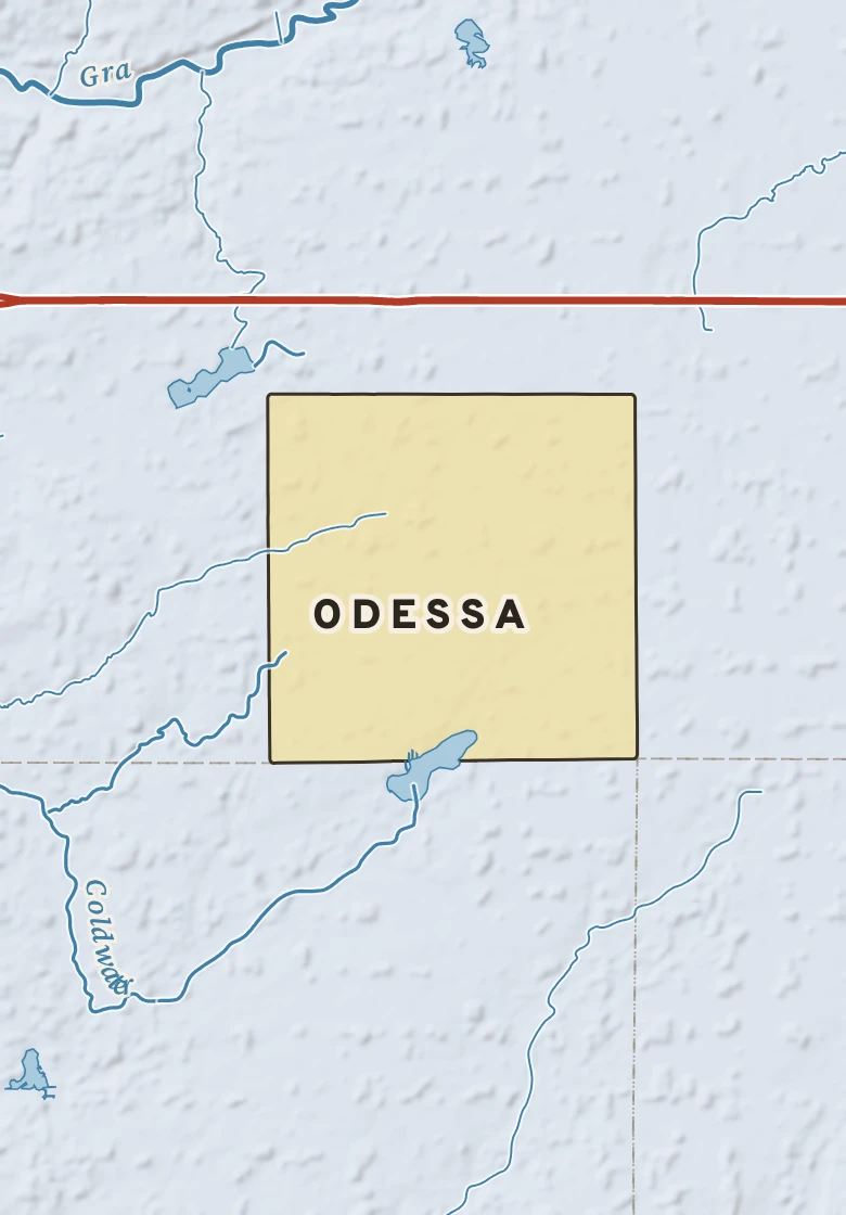 Atlas plate of Odessa, Michigan.