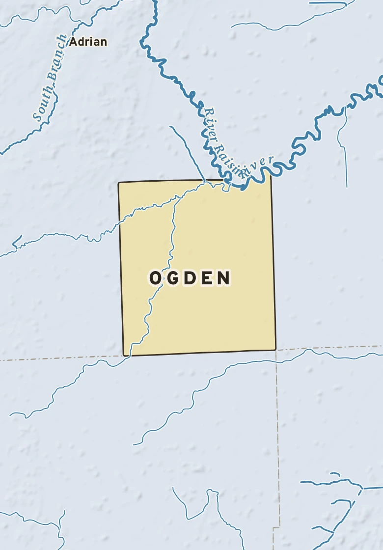 Atlas plate of Ogden, Michigan.