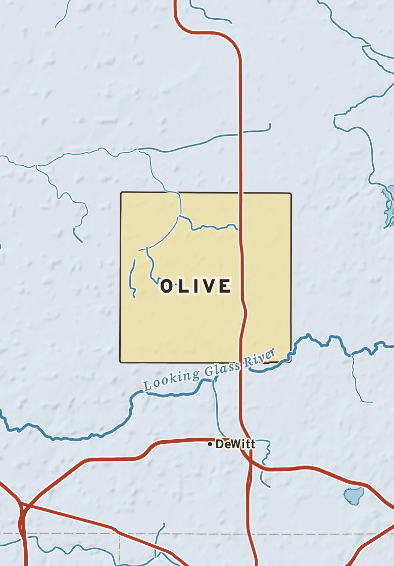 Atlas plate of Olive, Michigan.