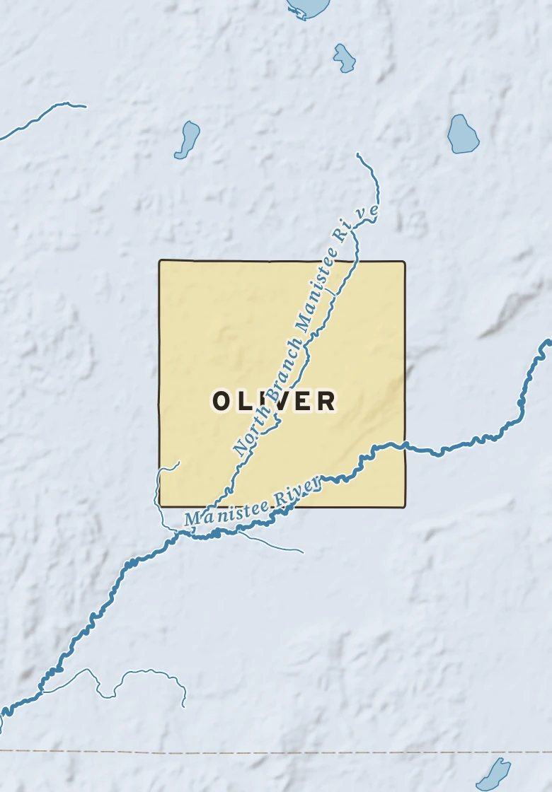Atlas plate of Oliver, Michigan.