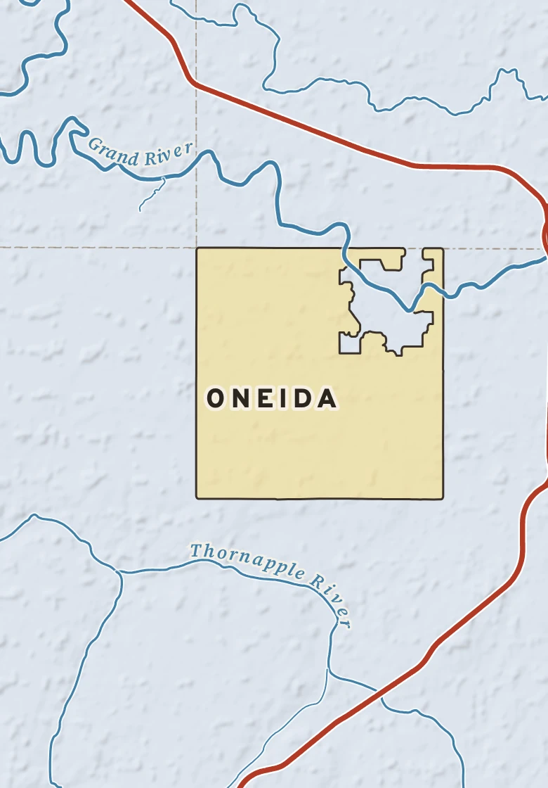 Atlas plate of Oneida, Michigan.