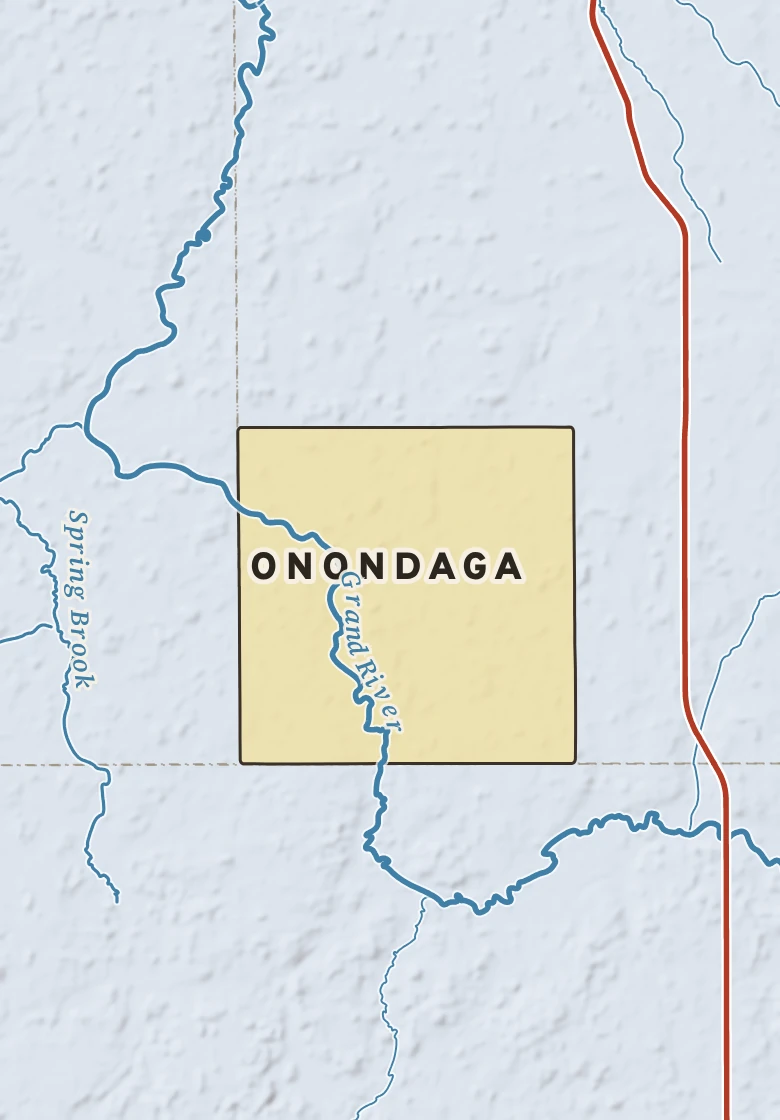 Atlas plate of Onondaga, Michigan.