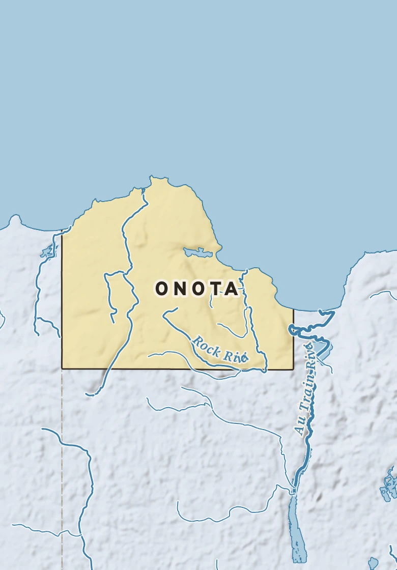 Atlas plate of Onota, Michigan.