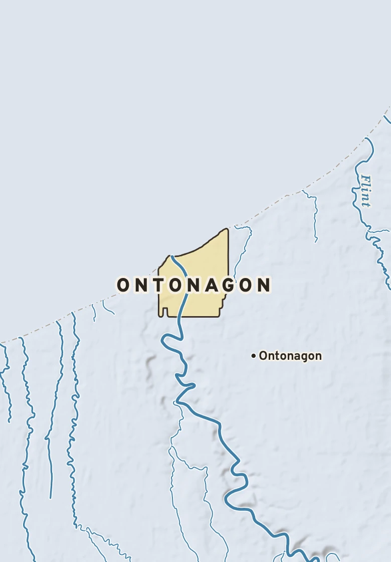 Atlas plate of Ontonagon, Michigan.