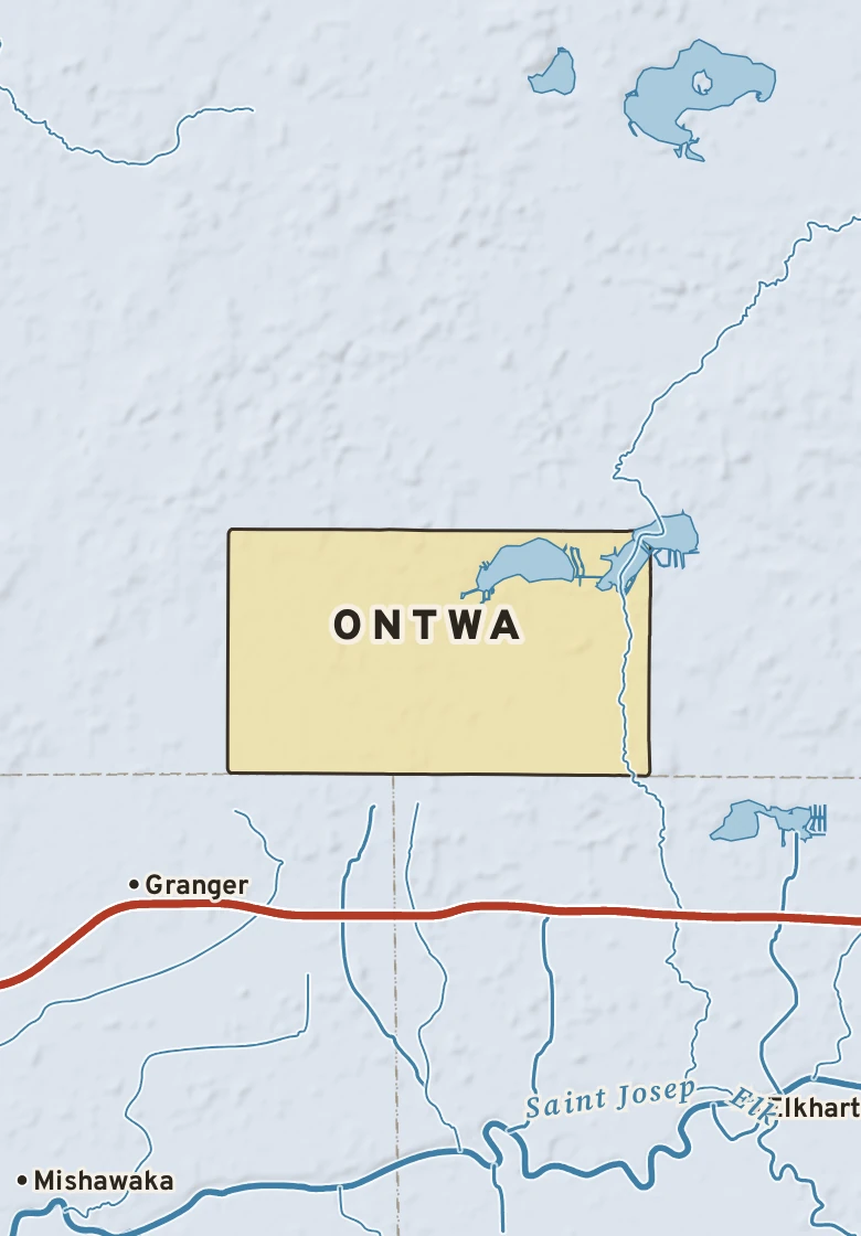 Atlas plate of Ontwa, Michigan.