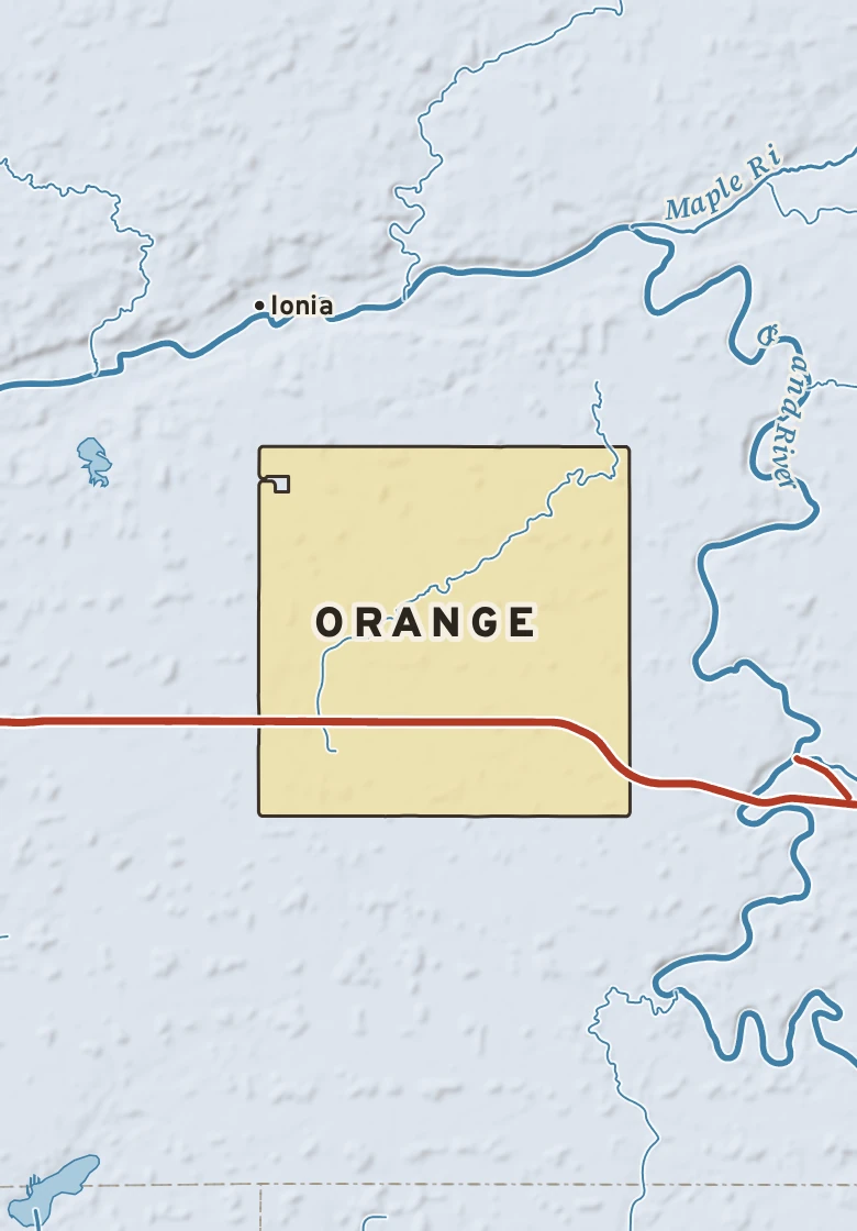Atlas plate of Orange, Michigan.