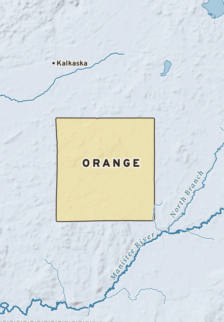 Atlas plate of Orange, Michigan.