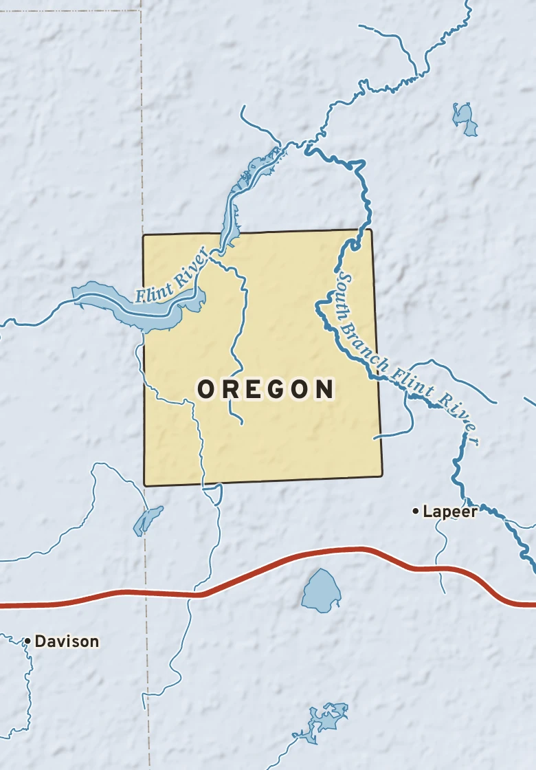 Atlas plate of Oregon, Michigan.