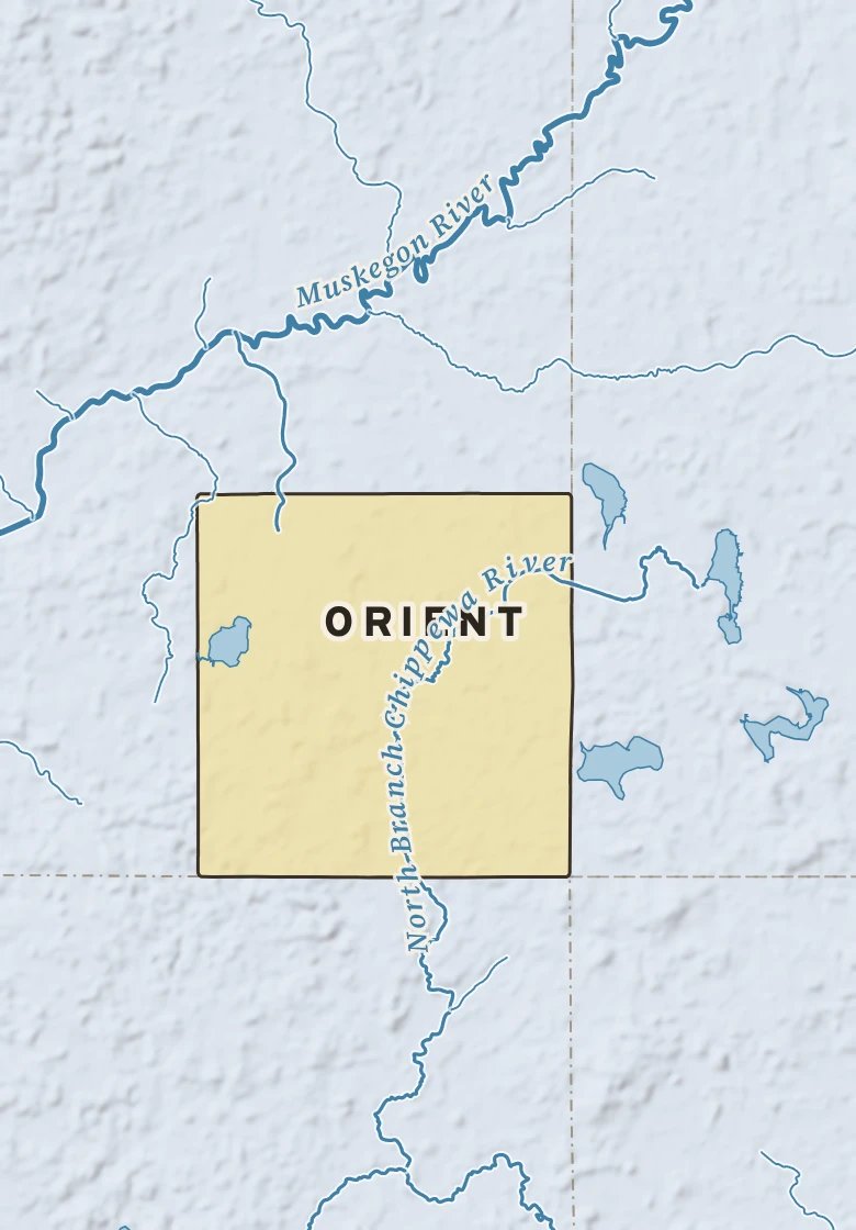 Atlas plate of Orient, Michigan.