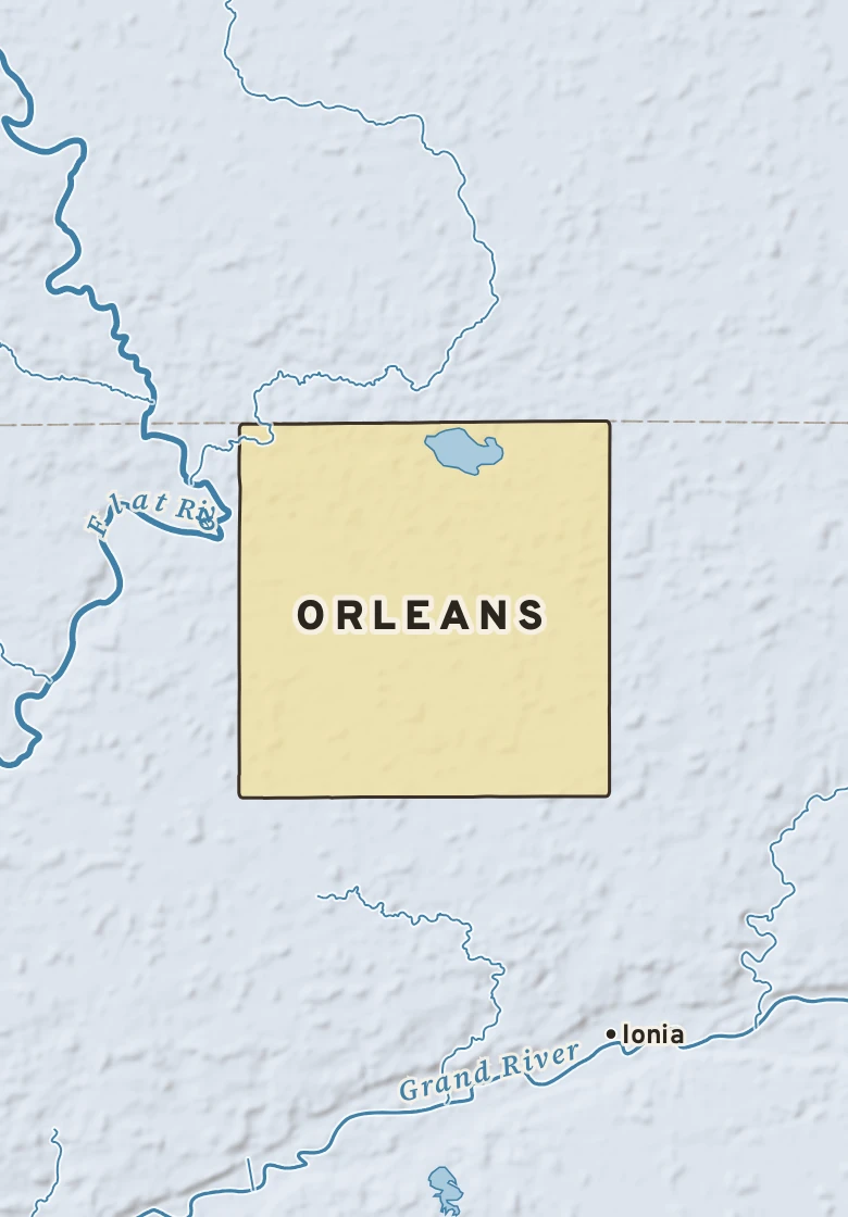 Atlas plate of Orleans, Michigan.