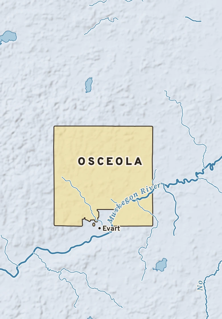 Atlas plate of Osceola, Michigan.