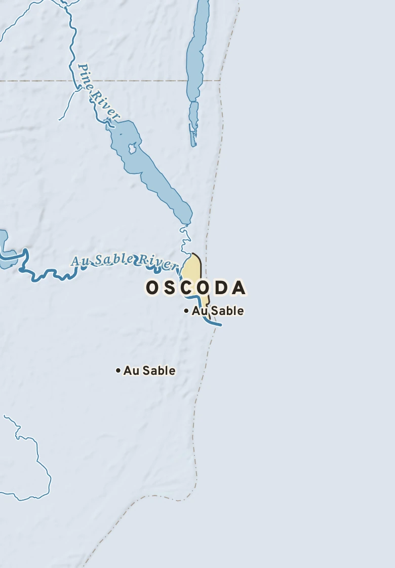 Atlas plate of Oscoda, Michigan.