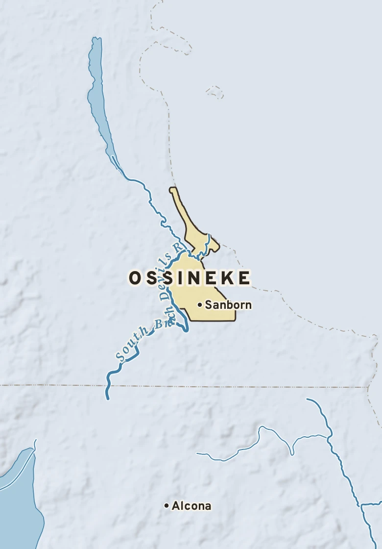 Atlas plate of Ossineke, Michigan.