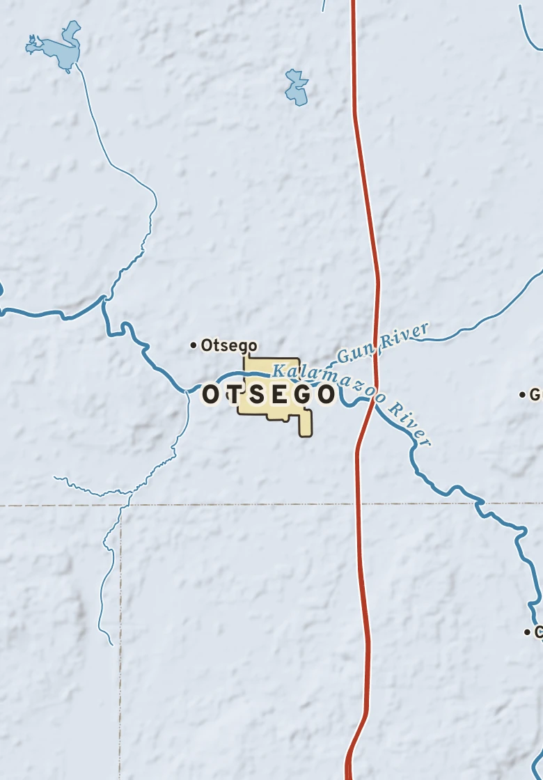 Atlas plate of Otsego, Michigan.
