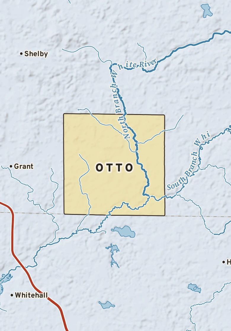 Atlas plate of Otto, Michigan.