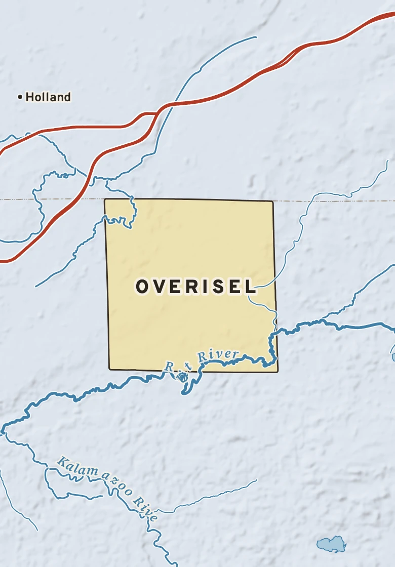 Atlas plate of Overisel, Michigan.