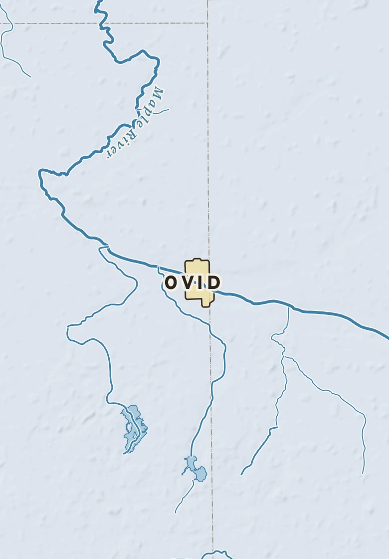 Atlas plate of Ovid, Michigan.