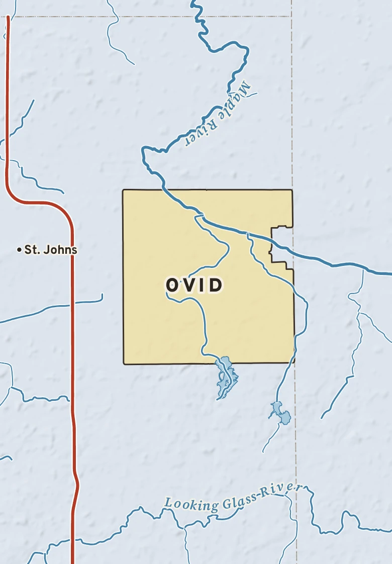 Atlas plate of Ovid, Michigan.