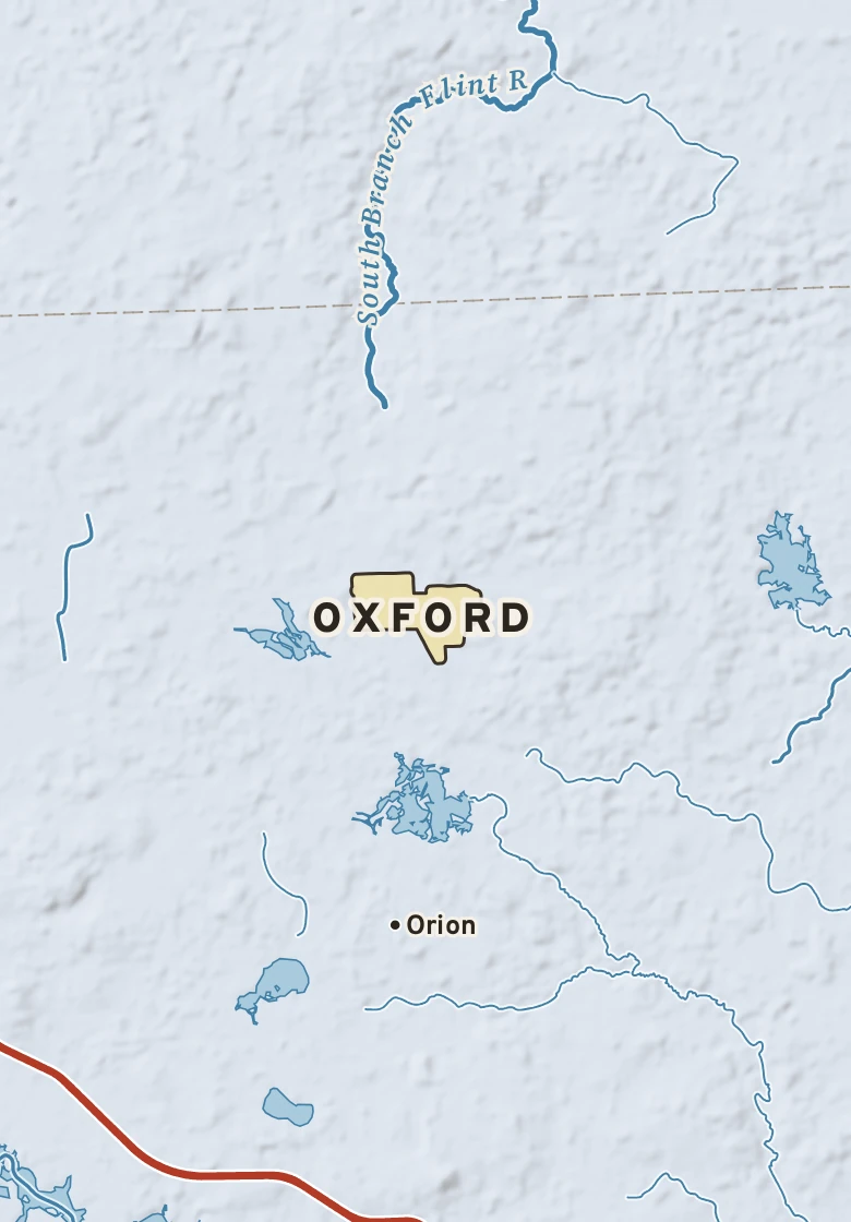 Atlas plate of Oxford, Michigan.