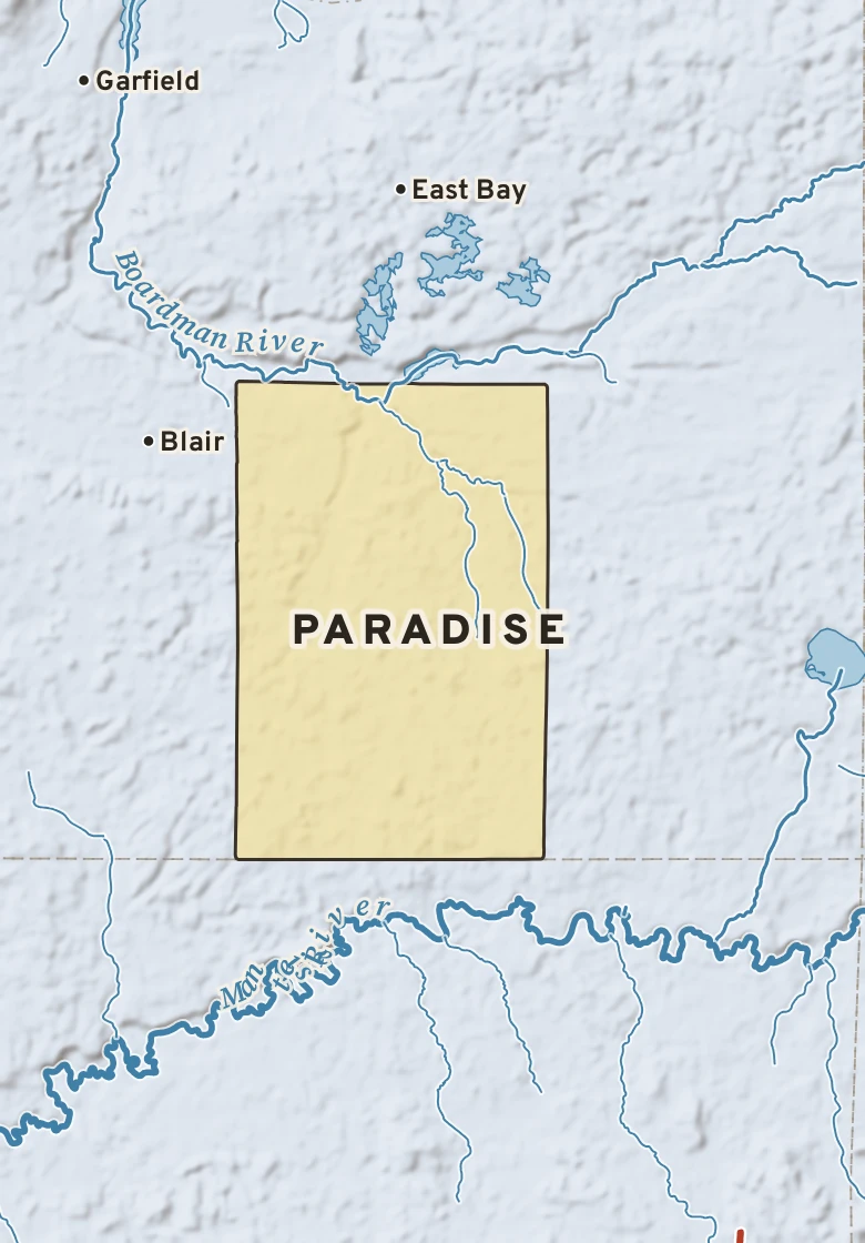 Atlas plate of Paradise, Michigan.