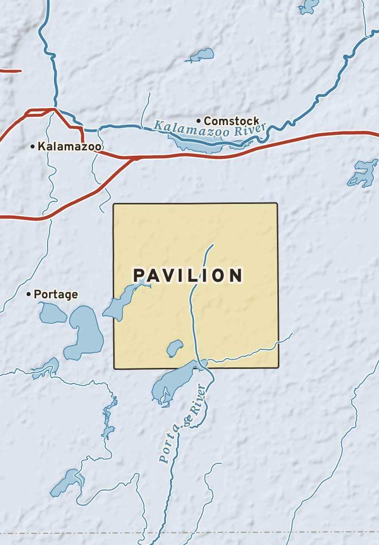Atlas plate of Pavilion, Michigan.