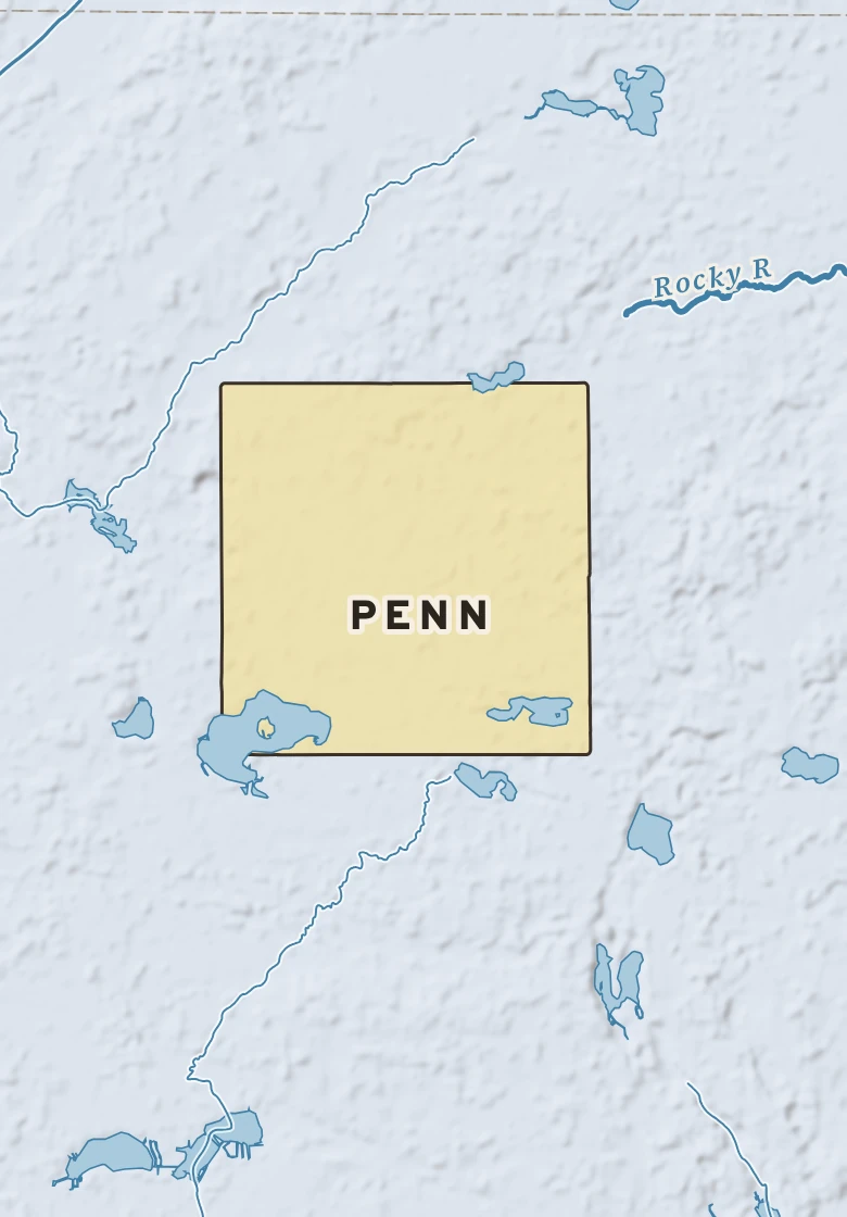Atlas plate of Penn, Michigan.