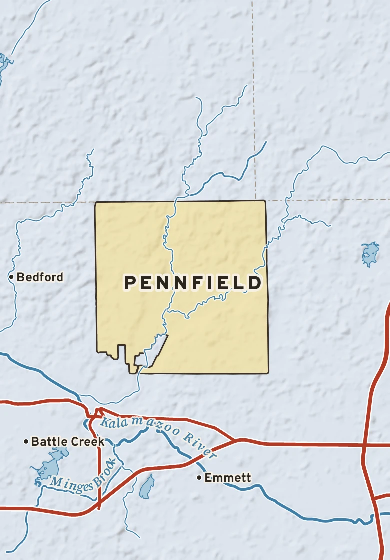 Atlas plate of Pennfield, Michigan.