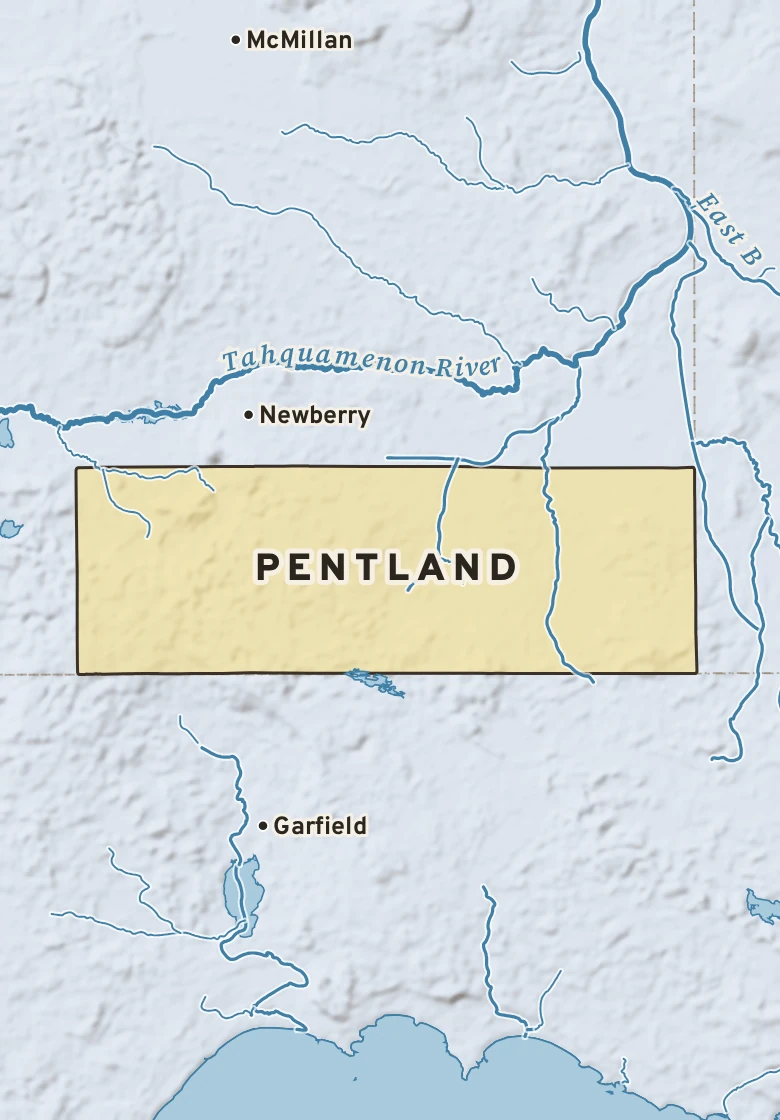 Atlas plate of Pentland, Michigan.