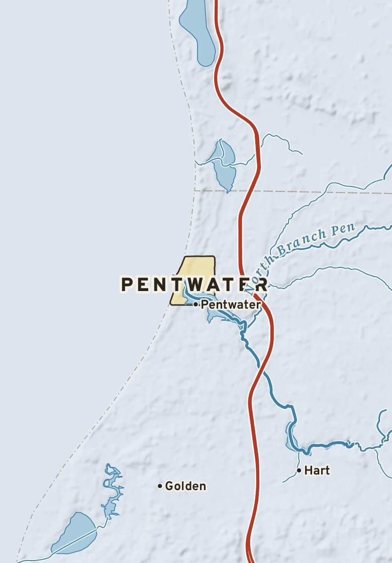 Atlas plate of Pentwater, Michigan.