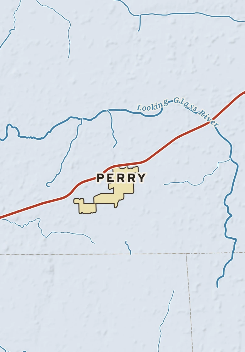 Atlas plate of Perry, Michigan.