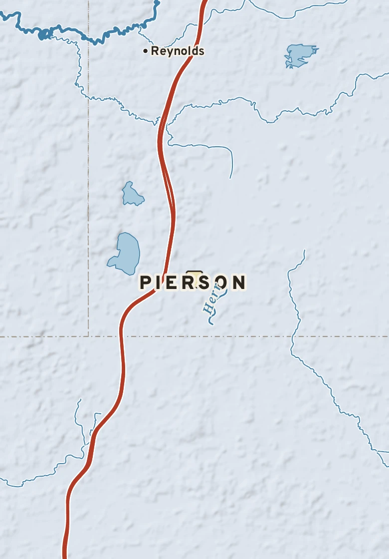 Atlas plate of Pierson, Michigan.