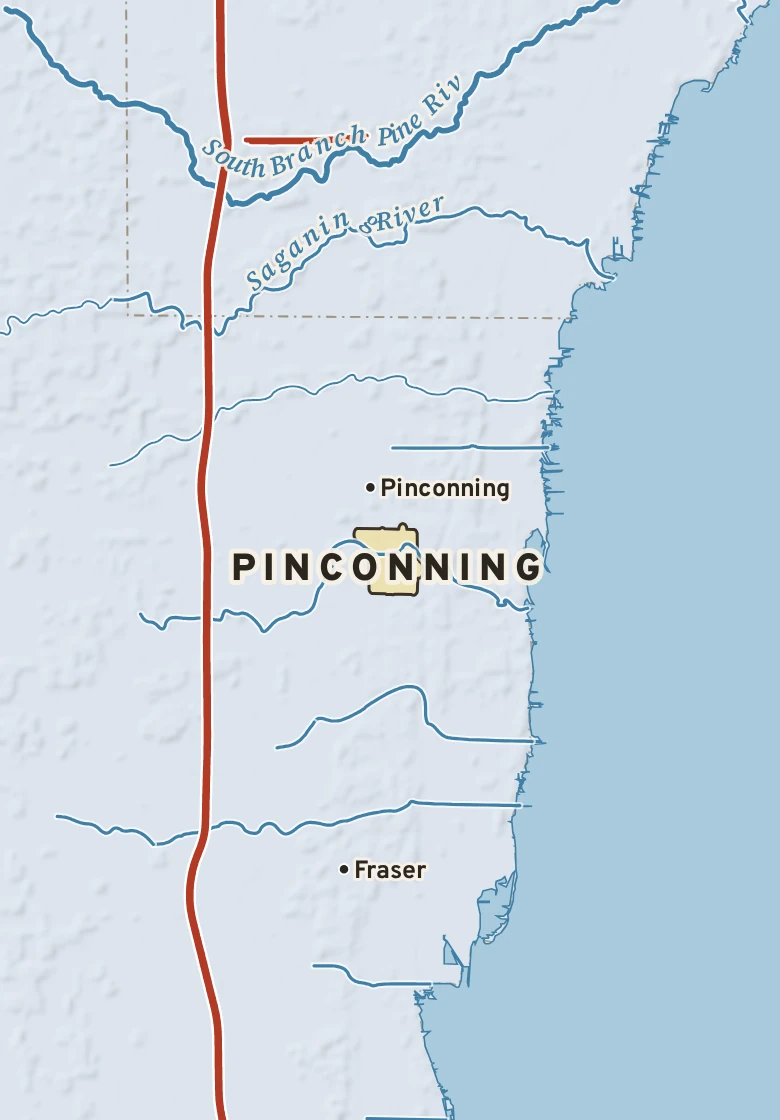 Atlas plate of Pinconning, Michigan.