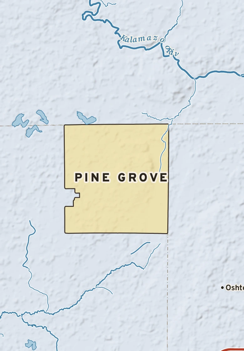 Atlas plate of Pine Grove, Michigan.