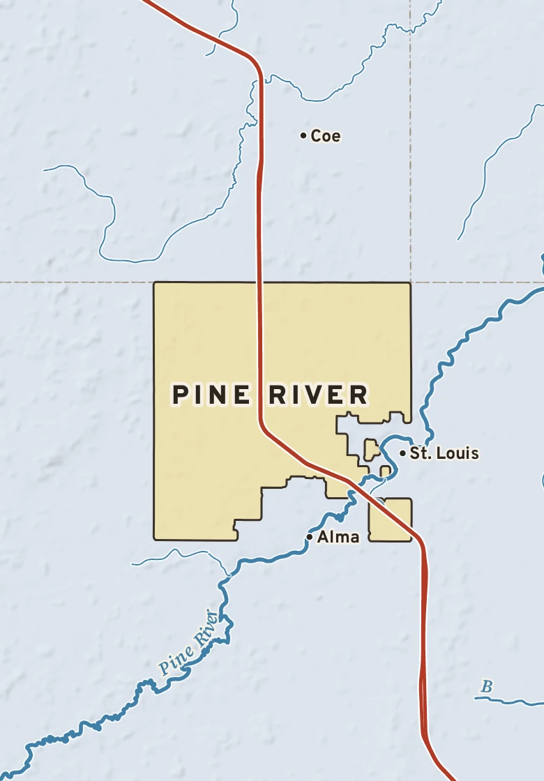 Atlas plate of Pine River, Michigan.