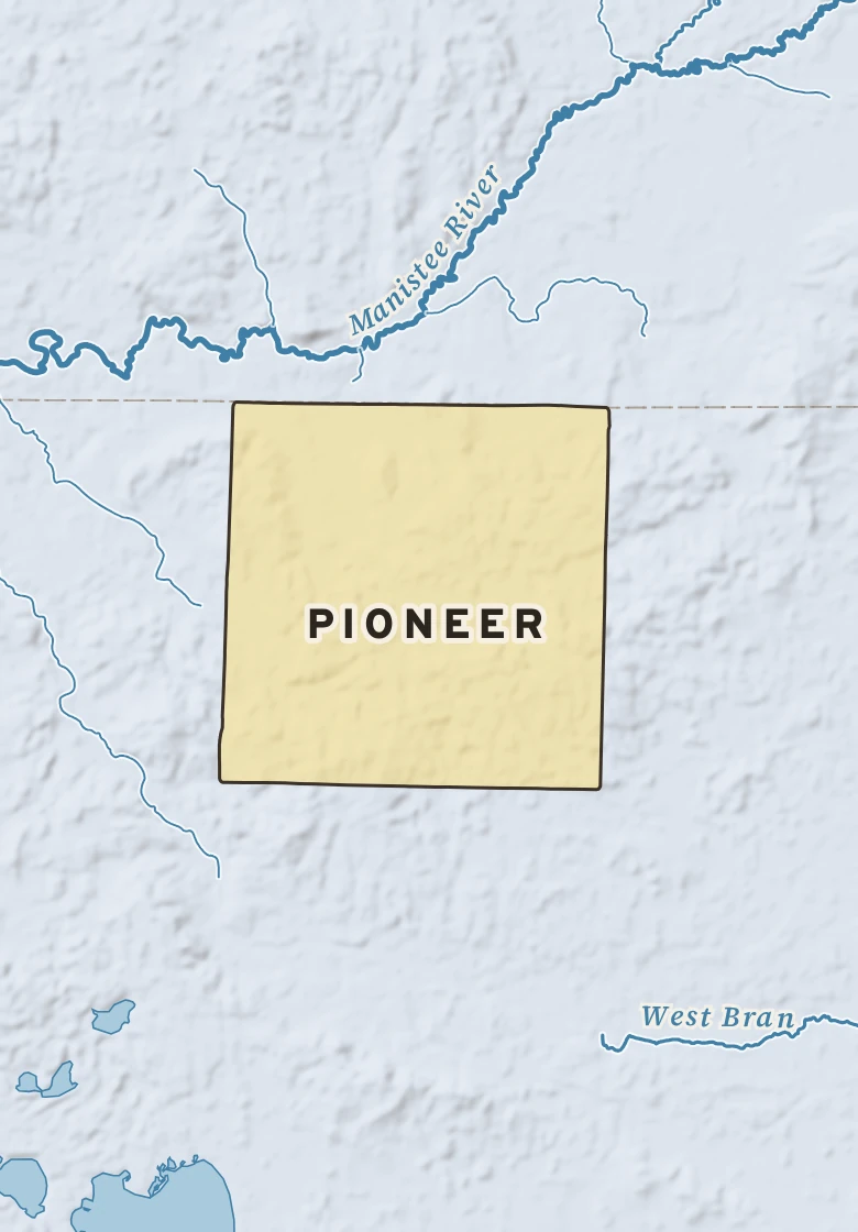 Atlas plate of Pioneer, Michigan.