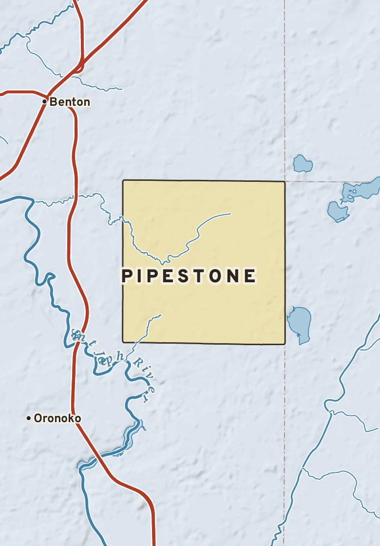 Atlas plate of Pipestone, Michigan.