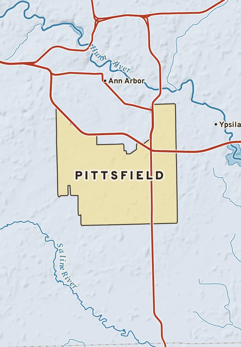 Atlas plate of Pittsfield, Michigan.