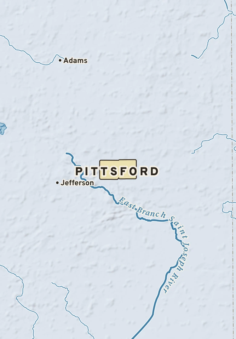 Atlas plate of Pittsford, Michigan.