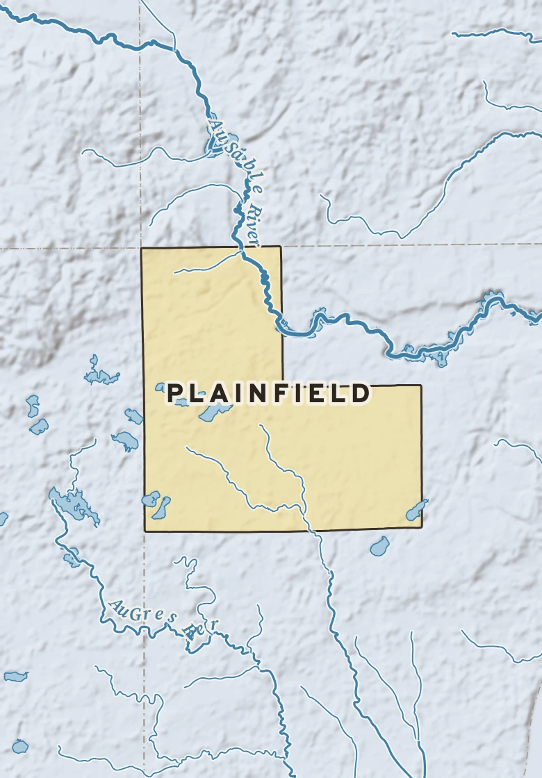 Atlas plate of Plainfield, Michigan.
