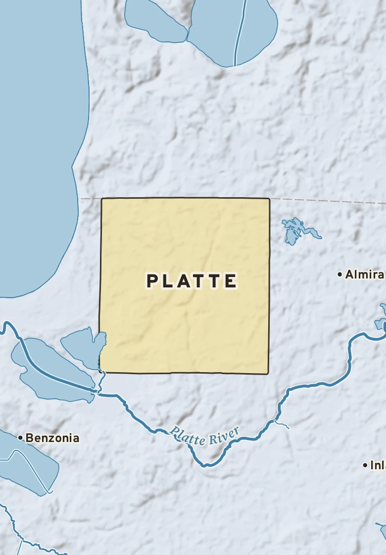 Atlas plate of Platte, Michigan.
