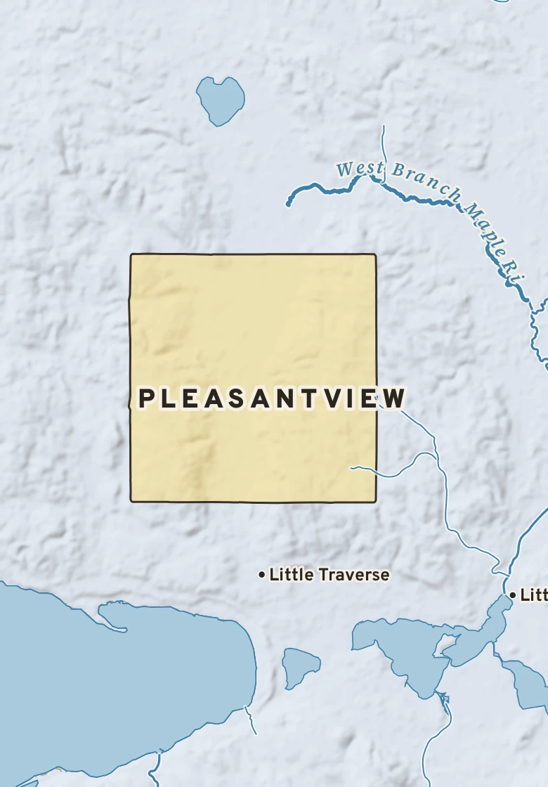 Atlas plate of Pleasantview, Michigan.