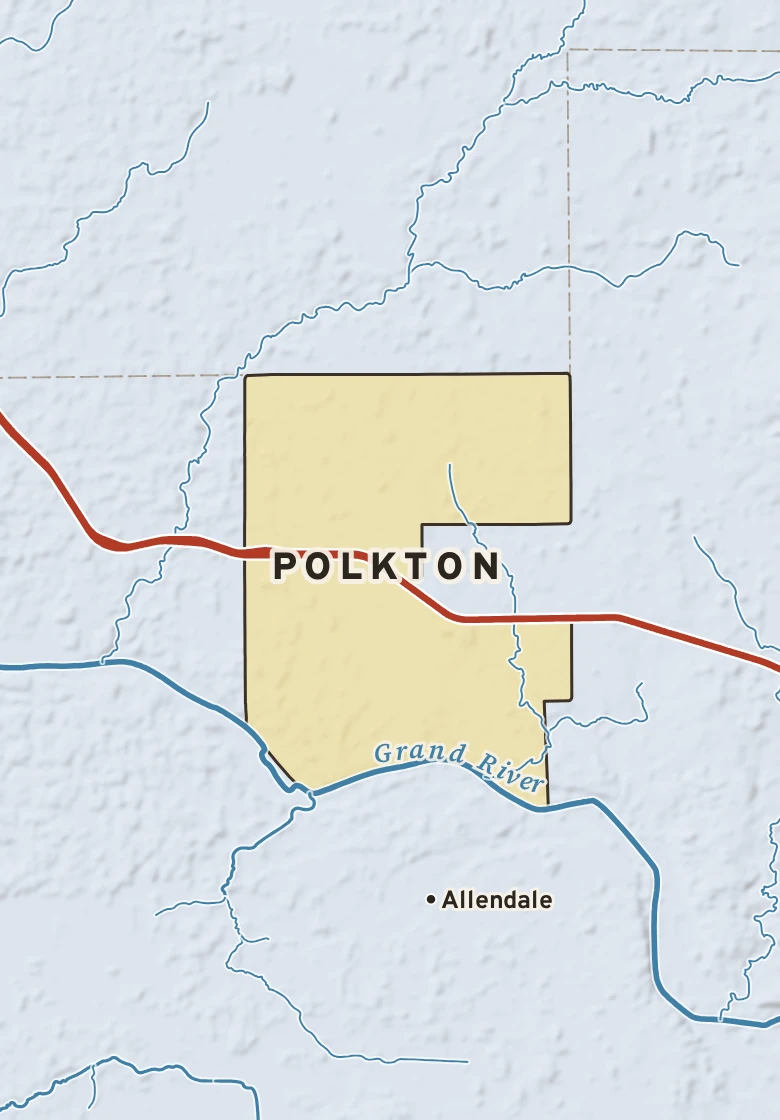 Atlas plate of Polkton, Michigan.