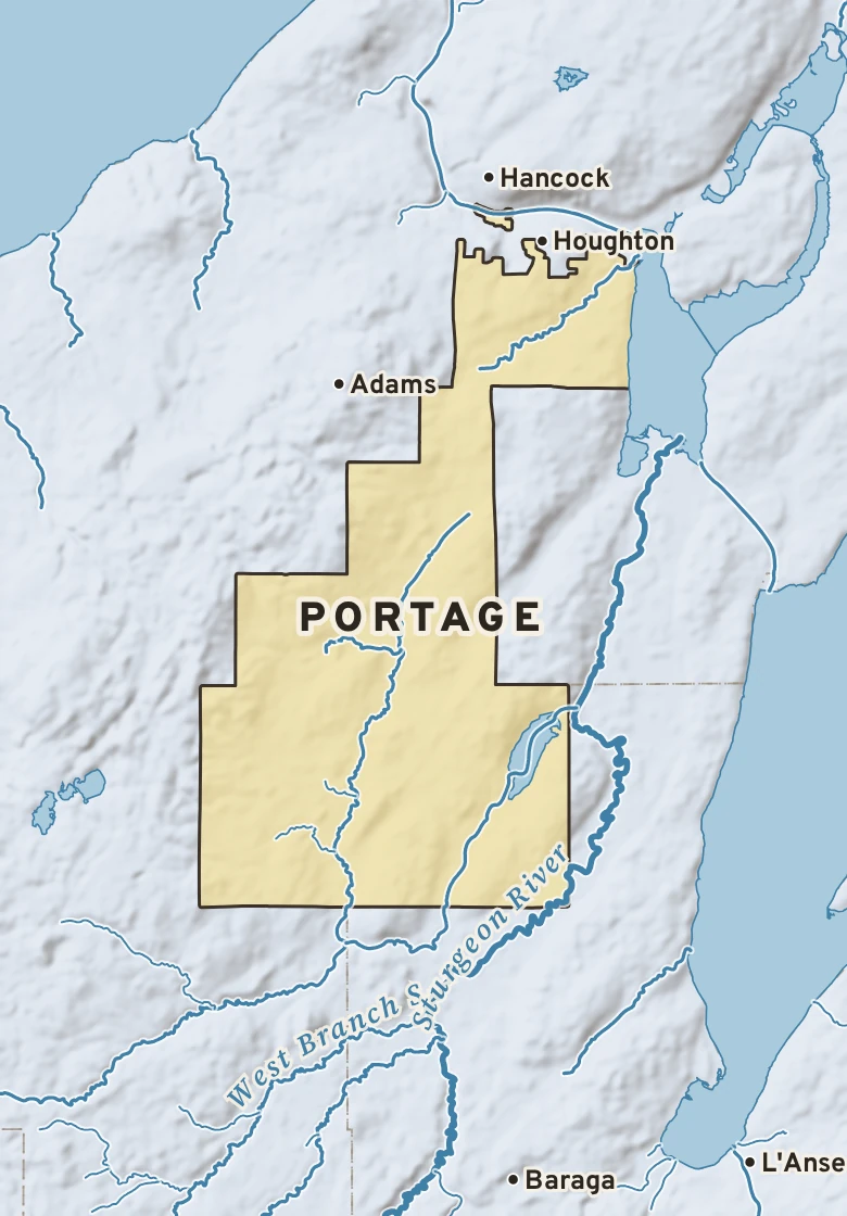 Atlas plate of Portage, Michigan.