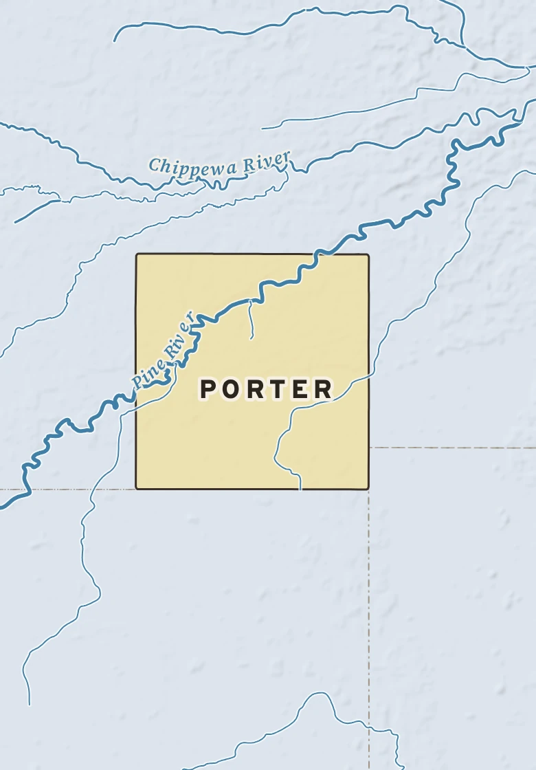 Atlas plate of Porter, Michigan.