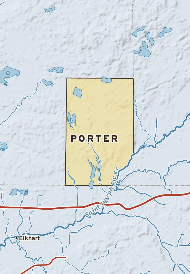 Atlas plate of Porter, Michigan.